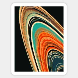 SATURN'S PATTERN - RINGS OF SATURN DIGITAL ILLUSTRATION Sticker